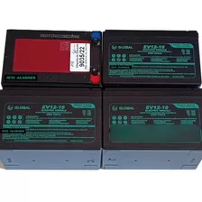 Kit Bateria Global 4un 6-dzm-14 12v 15ah Ciclo Profundo + Nf