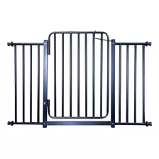 Portão Reforçado Grade Segurança Porta Pet Bebê 104/109 Cm Cor Preto