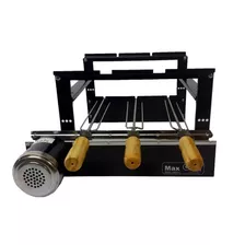 Churrasqueira Kit Grill Giratório 3 Espetos Escolha Voltagem