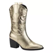 Bota Vaquera De Dama Tierra Bendita 5110 Color Oro