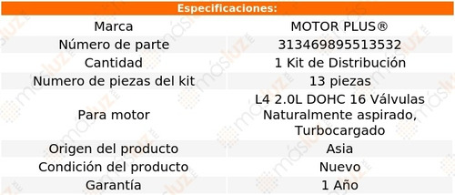 Kit De Tiempo Passat Volkswagen L4 2.0l Dohc 16v Turbo 05/10 Foto 2