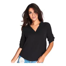 Blusas De Moda Elegante Dama Mujer Casual Con Cuello V