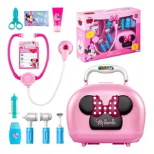 Kit Médico Da Minnie Rosa Com Maleta Acessórios Multikids