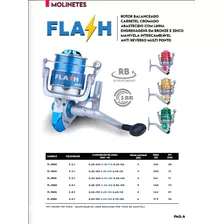 Molinete Flash 6000 Profissional 3 Rolamentos Para Rio E Mar Cor Aleatória