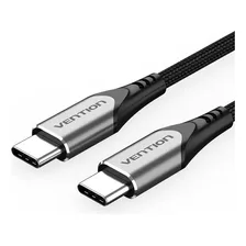 Cable De Datos Aluminio Usb Tipo C A Tipo C - 1 Metro 60w