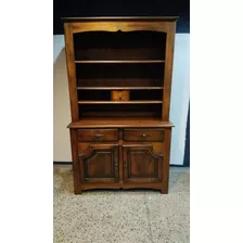 Mueble Aparador Cristalero Alto Madera Maciza Diseño Rustico