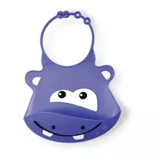 Babador De Silicone Multikids Baby Silybib Hipopótamo Bb044