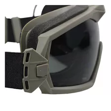 Goggles Con Ventilador Googles Tácticos Anti-vaho Caza Tiro Color Negro