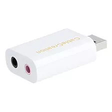 Adaptador De Audio De Usb A Jack De 3,5 Mm, Cablecreation Ta