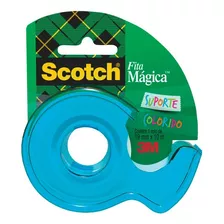 Fita Magica 19mm X 10m 3m Scotch C/ Dispenser Azul