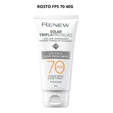 Protetor Solar Facial Avon Renew Fps70 Toque Seco 40g Matte