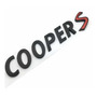 Emblema Letra Mini Cooper S R55 R56 Negro Rojo
