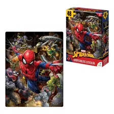 Rompecabezas Lenticular Spider Man 48 Piezas 3d Marvel