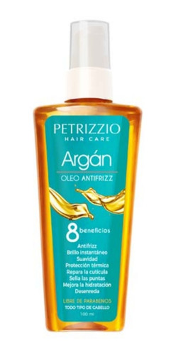 Oleo Argan Antifrizz Petrizzio 8 Beneficios 