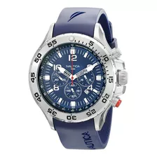 Reloj Hombre Nautica N14555g Cuarzo Pulso Azul En