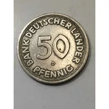Moeda República Federal Da Alemanha 50 Pfenning1949 Rf309