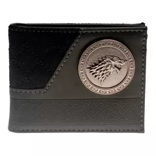 Cartera Para Hombre Juego De Tronos Casa Stark Color Negro