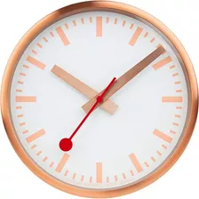 Mondaine, Reloj De Pared, 25 Cm, Reloj De Oro Rosa Para Saló