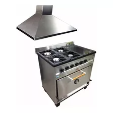 Combo Cocina Tecnocalor 4h Y Plancha + Campana 90cm Cc