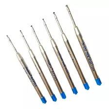 Carga Refil Nukin N116 Compat. Parker Azul 1.0mm Kit 6 Pçs