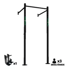 Barra Fixa Parede Agachamento Crossfit 1 Baia Funcional Rack Cor Preto