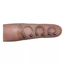 12 Piercing Ferradura Básico Aço Cirúrgico Atacado 