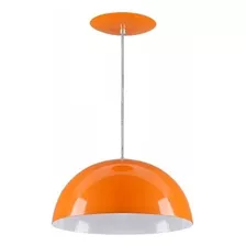 Luminária T&t Iluminação Meia Lua Cor Laranja 110v/220v