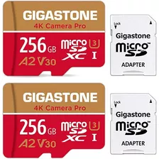 Gigastone - Tarjeta Micro Sd De 256 Gb, Grabación De Víde.