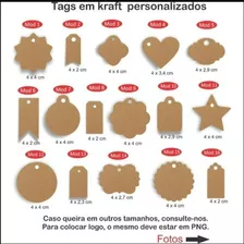 Tags Personalizadas Kraft 100 Unidades 