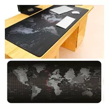 Mouse Pad Gamer Antideslizante Diseño Mundo 90x40 Cm