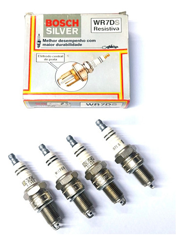 Kit X4 Bujías Bosch Platino Wr7ds Competición Rosca Larga
