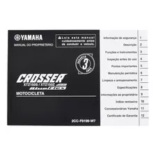 Manual Do Proprietário Crosser Xtz 150 19-22 Original Yamaha