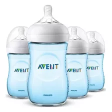 Biberon Avent Natural 260ml 4pzs Philips Avent Scf013/49 1m+ Color Azul