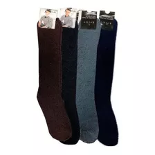 Kit 6 Pares Meia Soft Masculina Felpuda Longa Inverno Frio