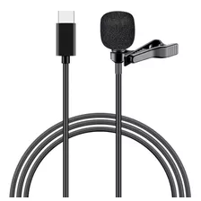 Micrófono Lavalier Corbatero Con Conector Usb-c Mts-lavalier-c Amitosai