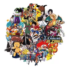 Adesivos Mangá Anime Japonês Kit Com 48 Unid 6cm + Brindes