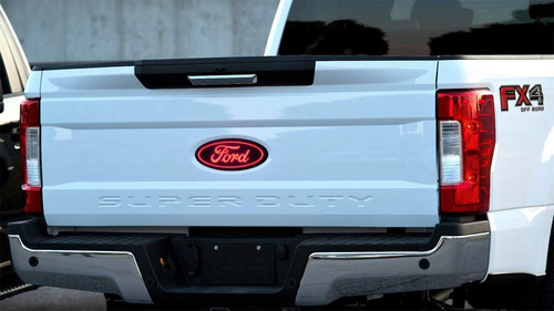 92751 2017-2019 Ford Super Duty Emblema Trasero, Rojo Foto 2