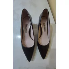 Zapatos Stilettos Zara Basic Negro Mujer Talla 39 Taco 7