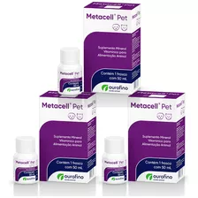3 X Metacell Pet 50ml - Ourofino Pet