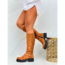 Botas Caña Alta Mujer Bucaneras Gamuzadas Invierno 2019