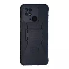 Funda Uso Rudo + Clip Para Xiaomi Poco C40 Negro