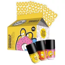 Set De Esmaltes + Stencil Los Simpsons 98126