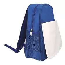 Mochila Sublimable, 5 Unidades. Color Azul 39x33x10cm. 