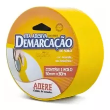 Fita Demarcação Solo Amarela - 50mm X 30m - Adere - Kit C/ 3