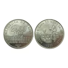 2 Monedas 2000 Pesos Chile 1993, Conmemorativa Colección