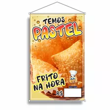 Banner Divulgação 100x70cm Temos Pastel Frito Na Hora