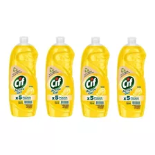 Pack Detergente Active Gel Limon Cif 750ml X4u