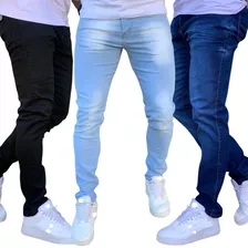 Kit 3 Calças Jeans Bem Colada Super Skinny Promoção M-preço