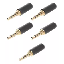 Conector Plug 3.5mm 4 Polos Metal Audífono Y Mic. 5 Piezas