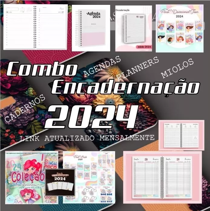 Combo Arquivos Encadernação + Agendas 2024
